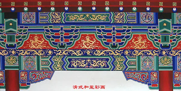鄂尔多斯中国建筑彩画装饰图案